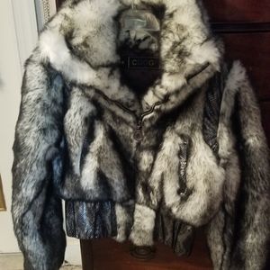 Coogi Faux Fur Bomber Jacket